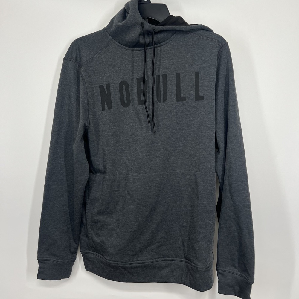 NoBull Hoodie Womens Size M Charcoal Gray Running Gym Yoga Crossfit Training LS - Picture 1 of 9